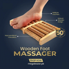 NATURAL WOODEN FOOT MASSAGER ROLLER FOR PAIN AND STRESS RELIEF