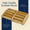NATURAL WOODEN FOOT MASSAGER ROLLER FOR PAIN AND STRESS RELIEF