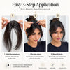 Luxury Imported Clip-In Curtain Bangs Hair Topper | Instant Makeover | Soft, Natural & Reusable