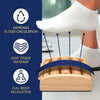 NATURAL WOODEN FOOT MASSAGER ROLLER FOR PAIN AND STRESS RELIEF