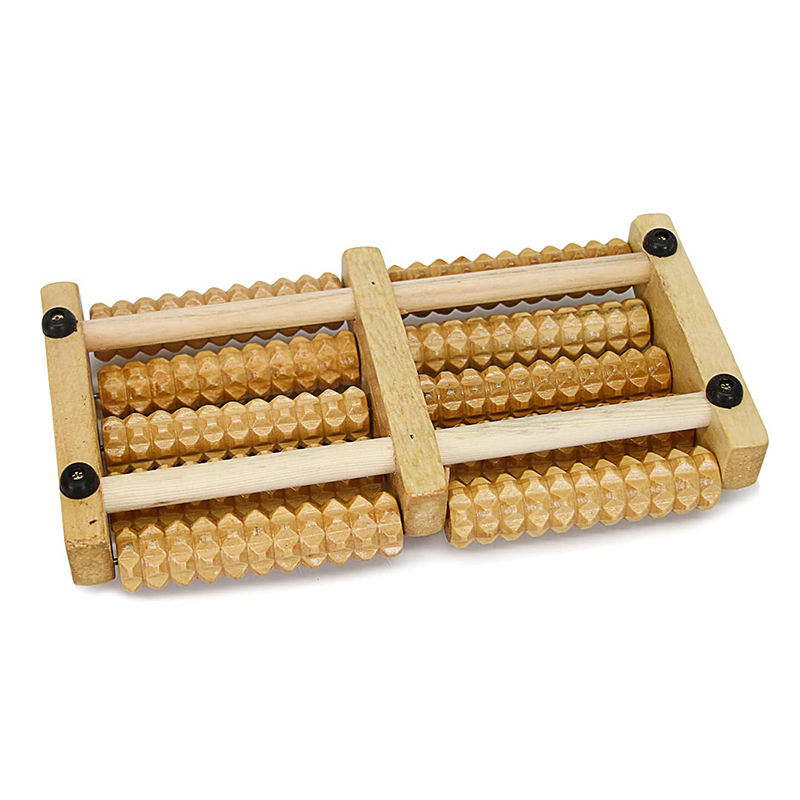 Wooden Foot Massager Roller – Natural Pain Relief & Stress Relaxation Therapy Tool