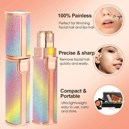 2-in-1 Rechargeable Facial Hair Remover & Eyebrow Trimmer – Painless & Portable
