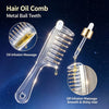 2-in-1 Hair Oil Applicator Comb with Roller Ball – Large Capacity Scalp Massager for Faster & Mess-Free Hair Oiling