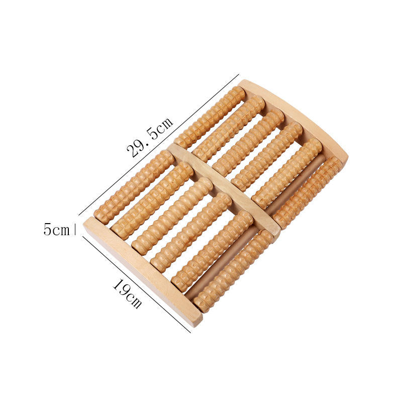 Wooden Foot Massager Roller – Natural Pain Relief & Stress Relaxation Therapy Tool