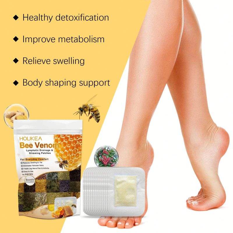 Bee Venom Lymphatic Drainage & Slimming Foot Patches (Set of 10 Patches)