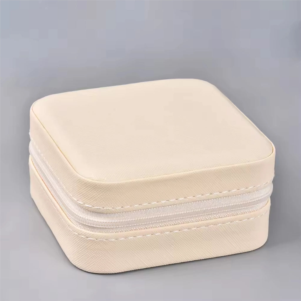 Portable Leather Travel Jewelry Organizer Box