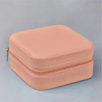 Portable Leather Travel Jewelry Organizer Box